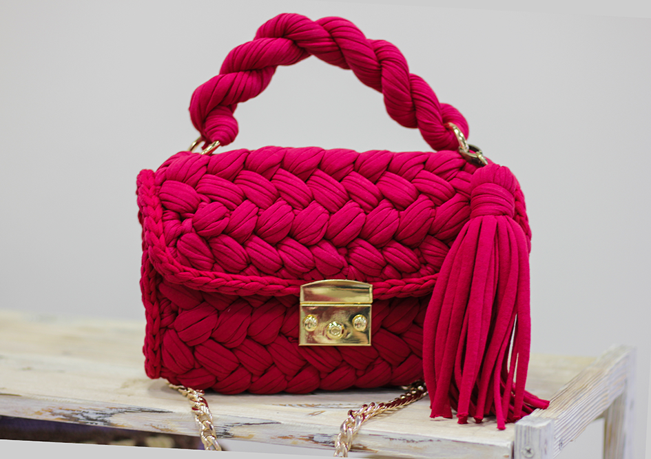 Intricately made Crochet Marshmallow bag